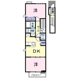 プチ・ヴェール【2階】の間取り