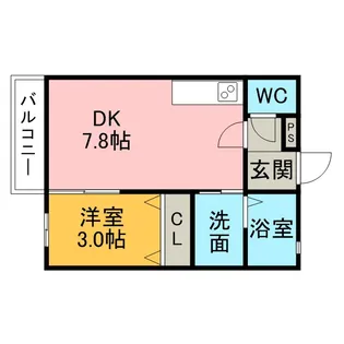 ディスシャンテ【202号室号室】の間取り