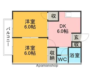 ロジュマン【102号室】の間取り
