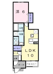 プロムナード かりがね【1階】の間取り