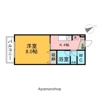 サープラスワン サンホープ【A105号室】の間取り
