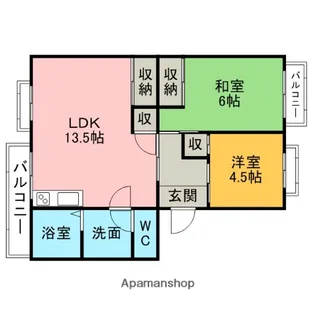 ドエル法土【2階】の間取り