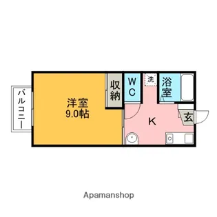 ハーモニータウンB【203号室】の間取り