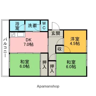 メゾンタカクラ【3階】の間取り