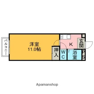 マグノーリアハウス【212号室】の間取り