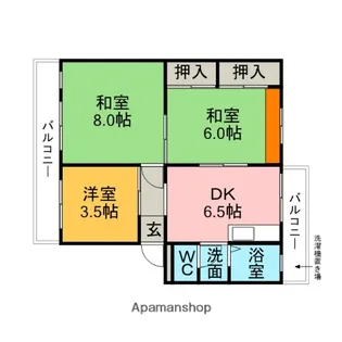 シャルム萩【301号室】の間取り