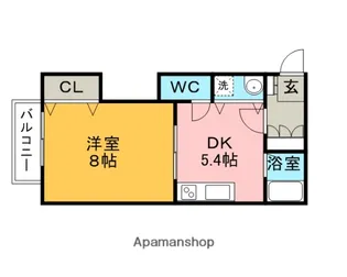 N・GRED【201号室】の間取り
