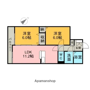 NEWPINE【A101号室】の間取り