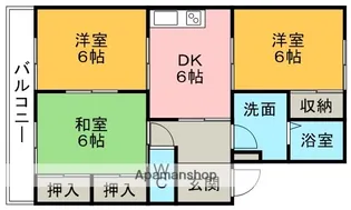 ハイツ高根【1階】の間取り
