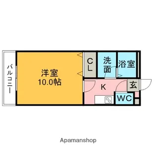 アドバンテージ・マンセイ【102号室】の間取り