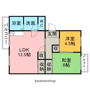 メゾン江坂【205号室】の間取り