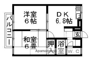 クレセント東栄Ⅱ【1階】の間取り