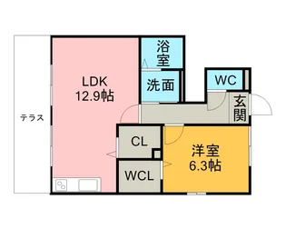 グリーンハット B【101号室号室】の間取り