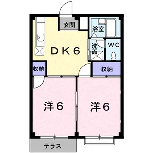 サンライズ高倉【1階】の間取り