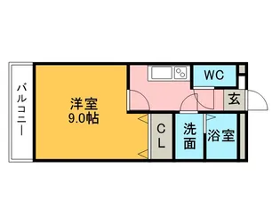 アムール エスパス【1階】の間取り