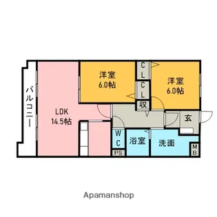 サンセール弐番館【2階】の間取り