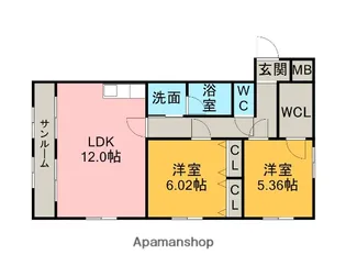 セントレア大手【301号室】の間取り