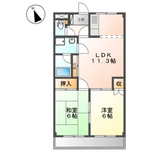 メゾンエトワールⅢ【1階】の間取り