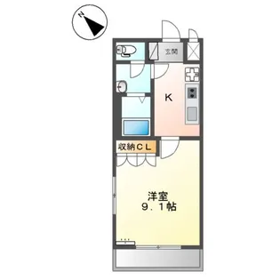 エコーハイツ【2階】の間取り