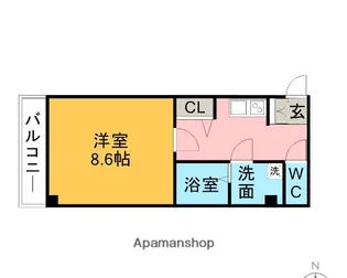 アートオン東刈谷Ⅱ【305号室】の間取り