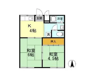 レスト北新川 A棟【1階】の間取り