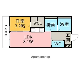カントリーライフ【102号室】の間取り