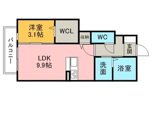 ラ・クレール【1階】の間取り