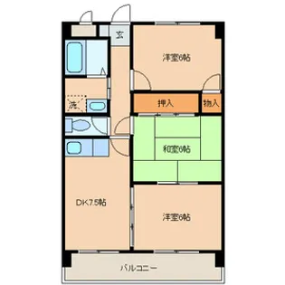 ジュネス保田3【606号室号室】の間取り