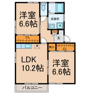 QUATRE SAISONS【201号室号室】の間取り
