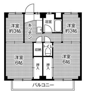 ビレッジハウス野田1号棟【3階】の間取り