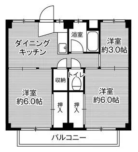 ビレッジハウス野田1号棟【0406号室】の間取り