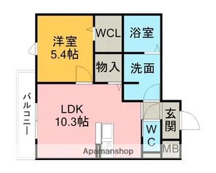 マルグリッドS棟【302号室】の間取り