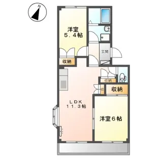 エルカディアⅠ【2階】の間取り