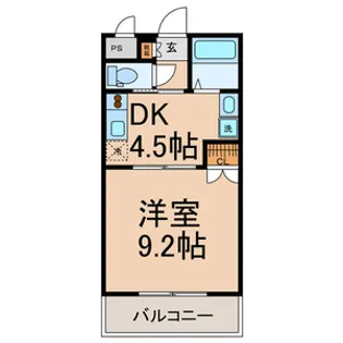 パラッツォ牛田【203号室号室】の間取り