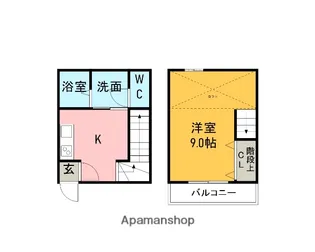 ユイット高浜【103号室】の間取り