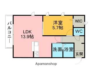 MAGNIFIQUEⅠ【201号室】の間取り