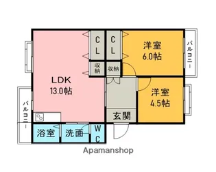 パストラル板倉A【1階】の間取り