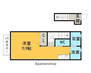 ソレイユ寺横【202号室】の間取り