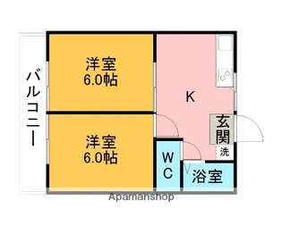 CHATEAU新池【101号室】の間取り