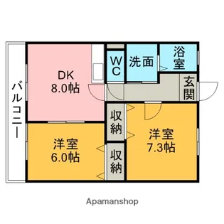 メゾンC【2階】の間取り