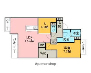 ビューハウス依佐美【4階】の間取り