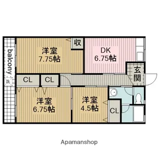 荒城荘【1階】の間取り