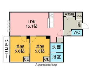 GRANDIOSOⅠ【202号室】の間取り