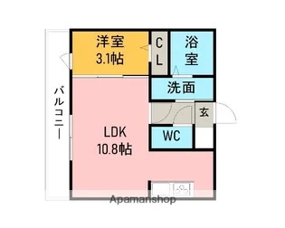 D−ROOM富士松【302号室】の間取り