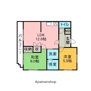 上重原HILLS【103号室】の間取り