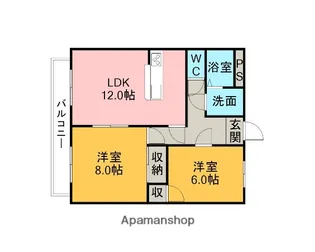 リバーサイド湯山【305号室】の間取り