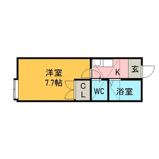 シェリールミニ A棟【A-111号室】の間取り