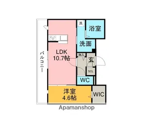 リビエ・アムール【202号室】の間取り