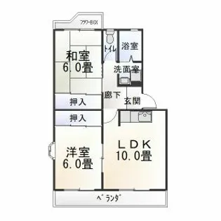パープルシャトーA棟【3階】の間取り
