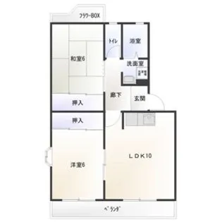 パープルシャトーB棟【3階】の間取り